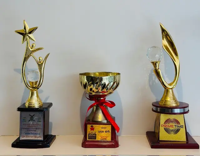 Awards and trophies received by Dr. Gaurav Bagaria