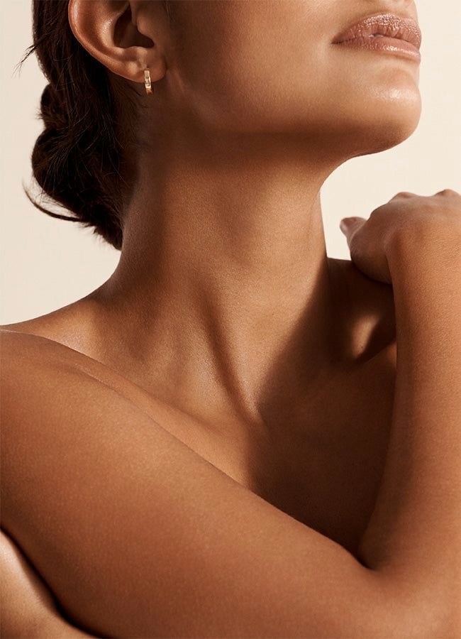 Glowing, even skin after aesthetic skin treatment